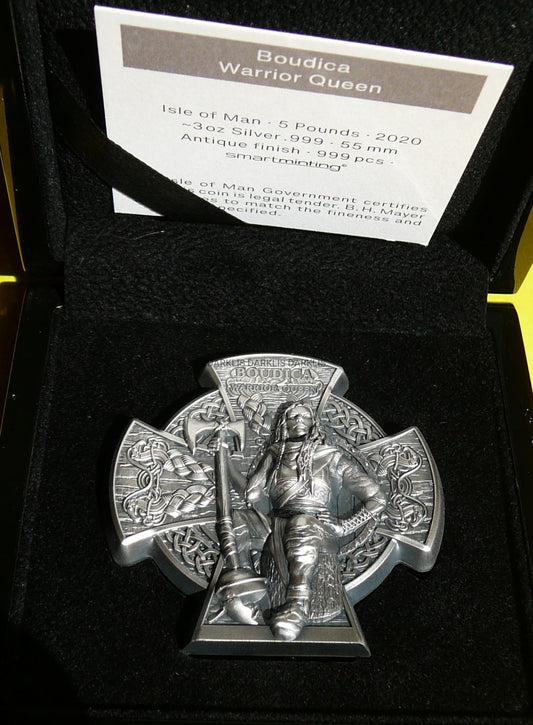 5 FUNTÓW MAN ISLANDS 2020 BOUDICA WARIOR QUEEN