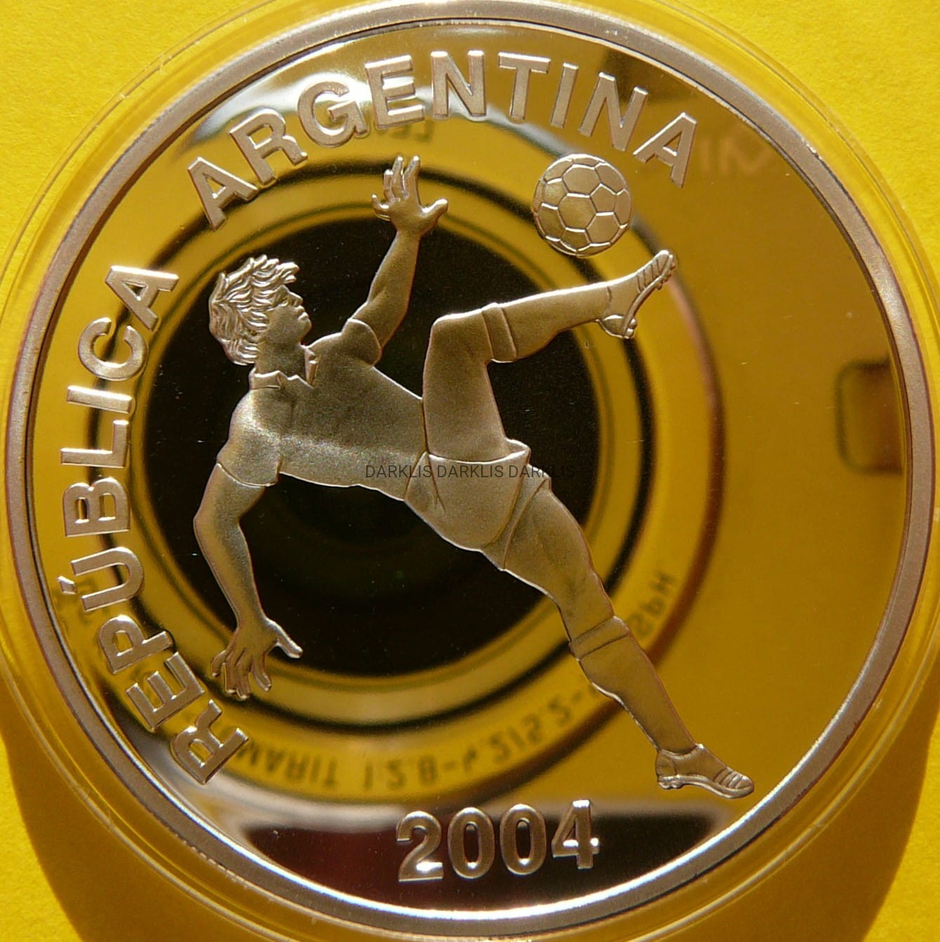 5 PESO ARGENTYNA 2004 FIFA PIŁKA NOŻNA MUNDIAL RZADKA