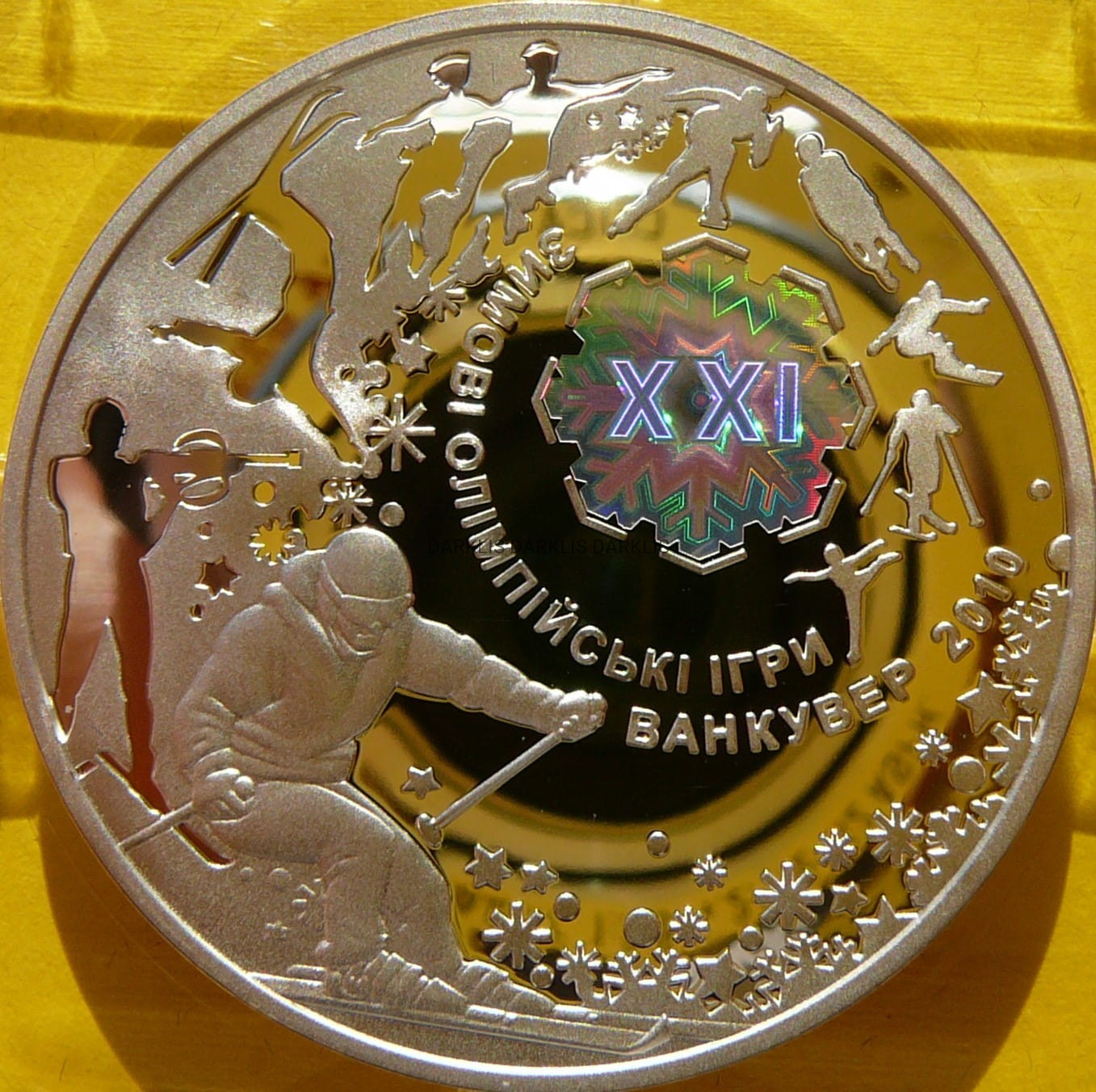 10 HRYWIEN UKRAINA 2010 OLIMPIADA VANCOUVER HOLOGRAM