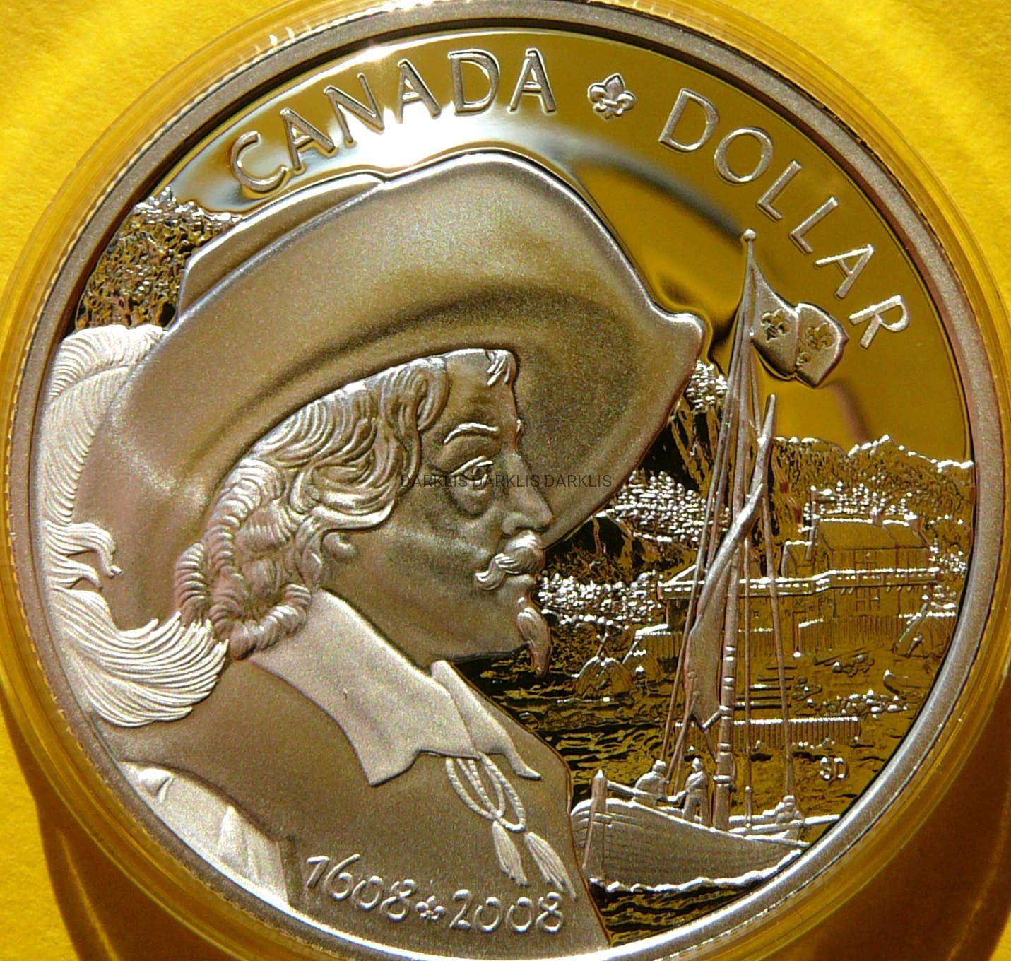 1$ KANADA 2008 ŻAGLOWIEC 400-LECIE MIASTA QUEBEC