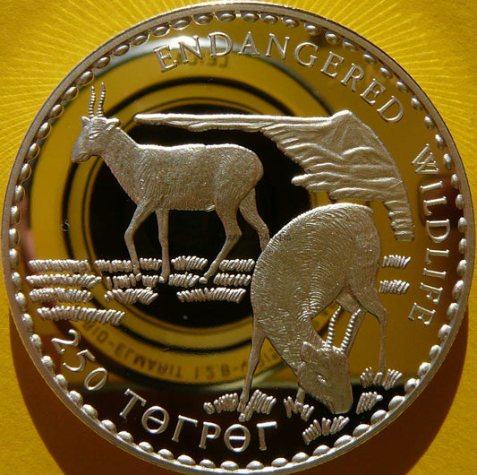 250 TUGRIK MONGOLIA 1993 SUHAK STEPOWY ZAGROŻONE
