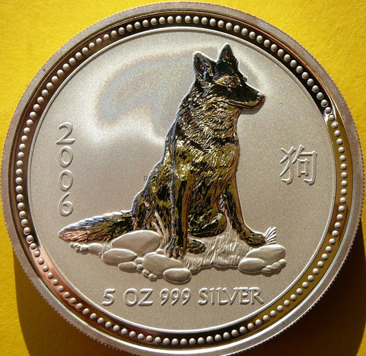 8$ AUSTRALIA 2006 DOG ROK PSA LUNAR SREBRO 5 UNCJI