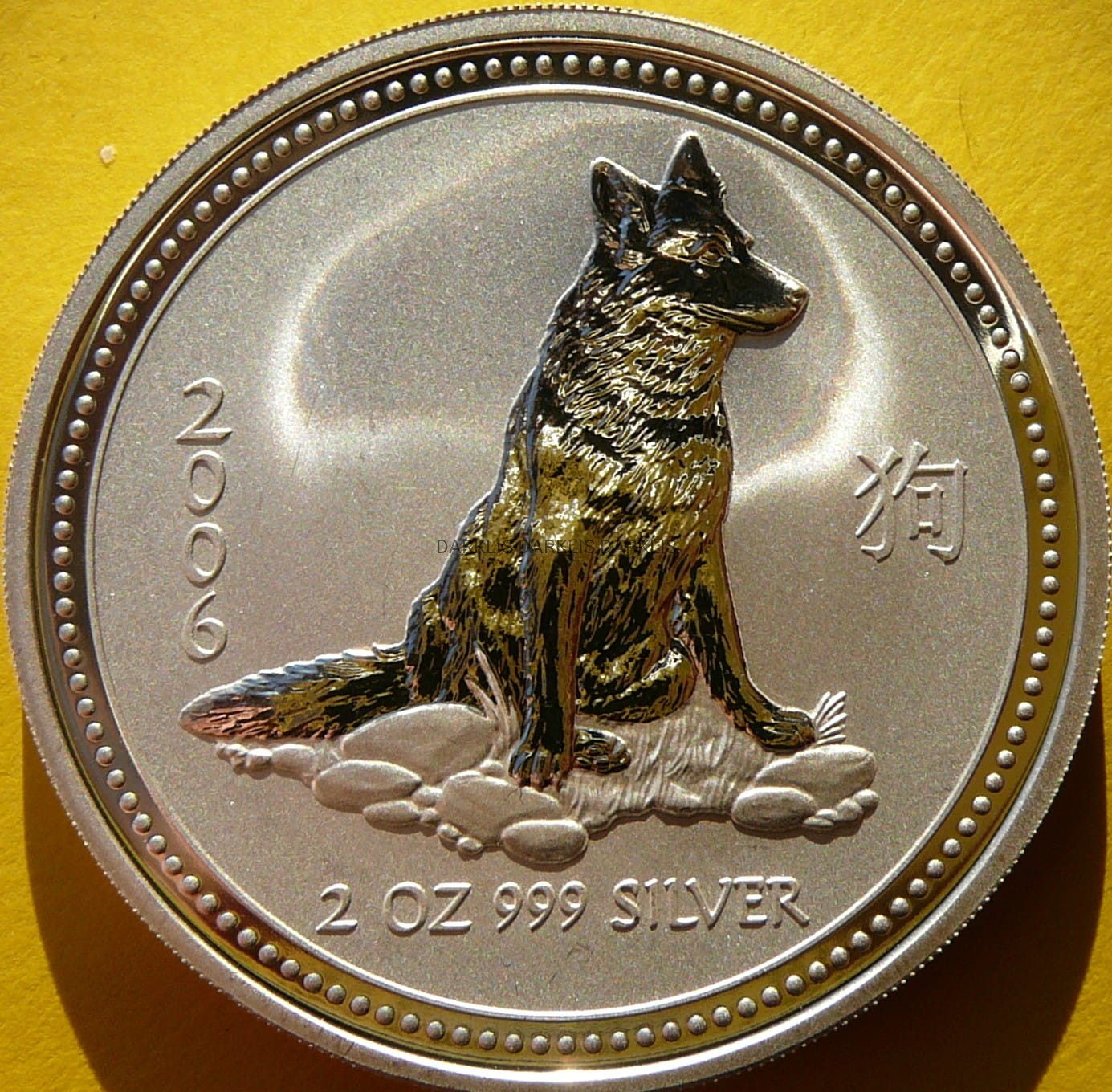 2$ AUSTRALIA 2006 DOG ROK PSA LUNAR SREBRO 2 UNCJE