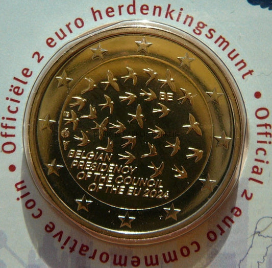 2 EURO BELGIA 2024 PREZYDENCJA w RADZIE UE COINCARD
