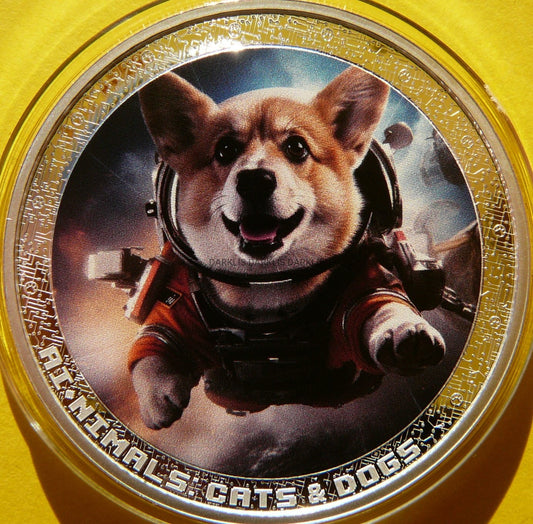 1000 FRANK KAMERUN 2025 ZWIERZĘTA AI PIES ASTRONAUTA