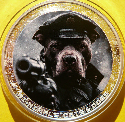 1000 FRANK KAMERUN 2025 ZWIERZĘTA AI PIES POLICJANT