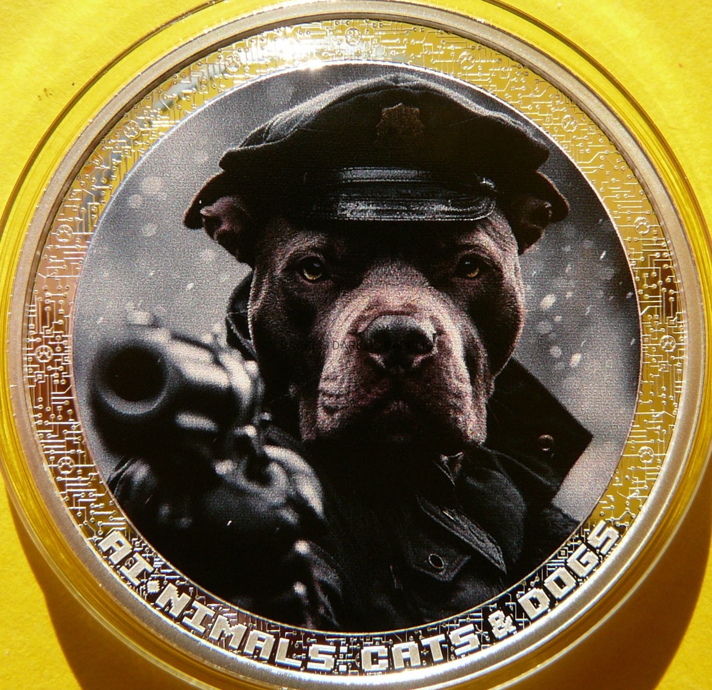 1000 FRANK KAMERUN 2025 ZWIERZĘTA AI PIES POLICJANT