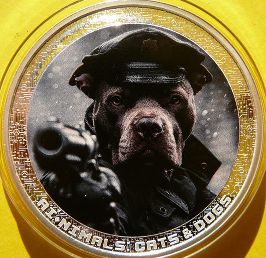 1000 FRANK KAMERUN 2025 ZWIERZĘTA AI PIES POLICJANT