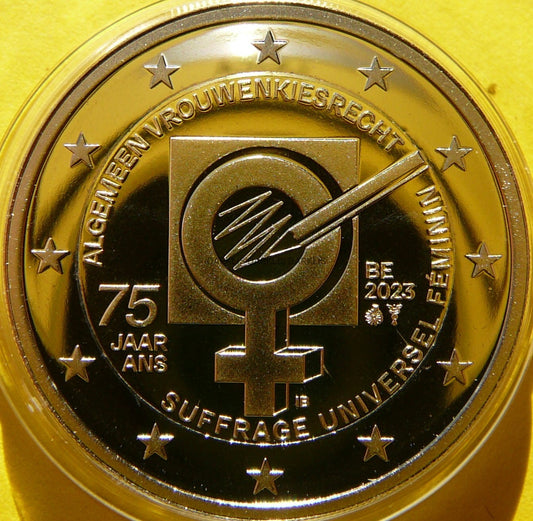 2 EURO BELGIA 2023 PRAWA WYBORCZE KOBIET PROOF