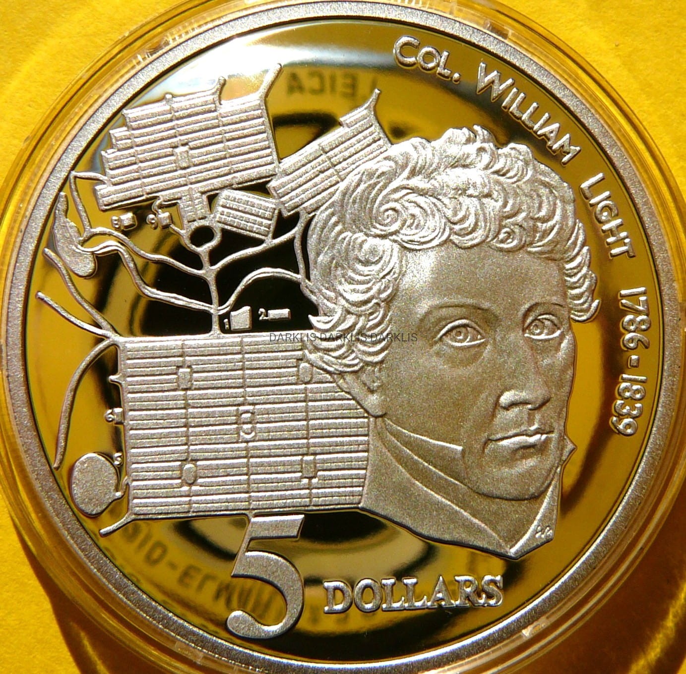 5$ AUSTRALIA 1995 PUŁK. WILLIAM LIGHT HISTORIA AUSTRALII