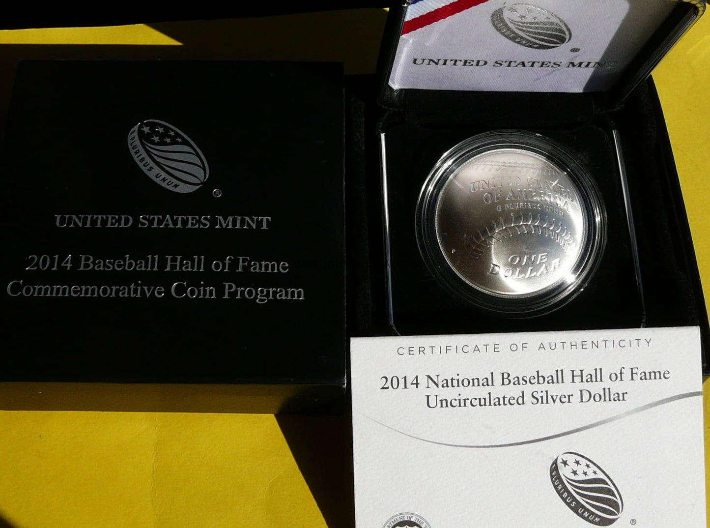 1$ USA 2014 P NARODOWA GALERIA SŁAW BASEBALLU RZADKA