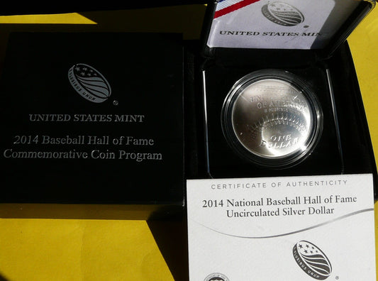 1$ USA 2014 P NARODOWA GALERIA SŁAW BASEBALLU RZADKA