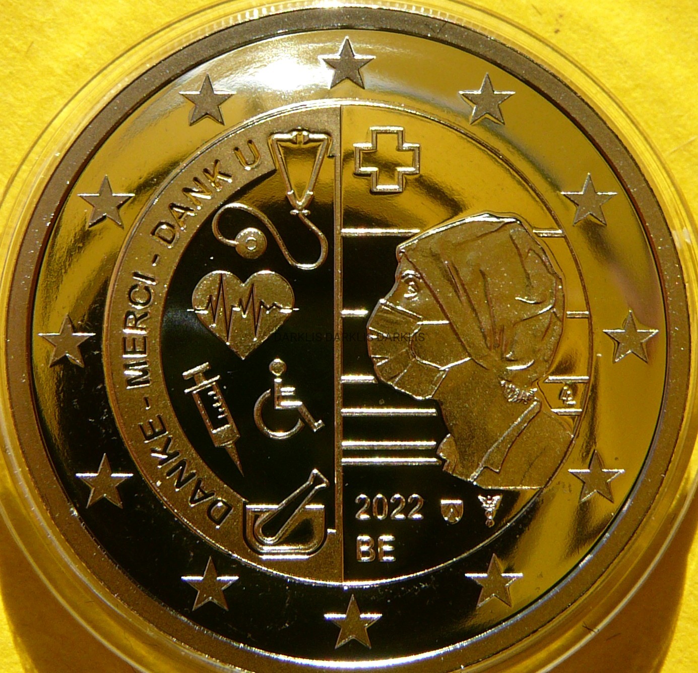 2 EURO BELGIA 2022 PODZIĘKOWANIE ZA WALKĘ Z COVID PROOF