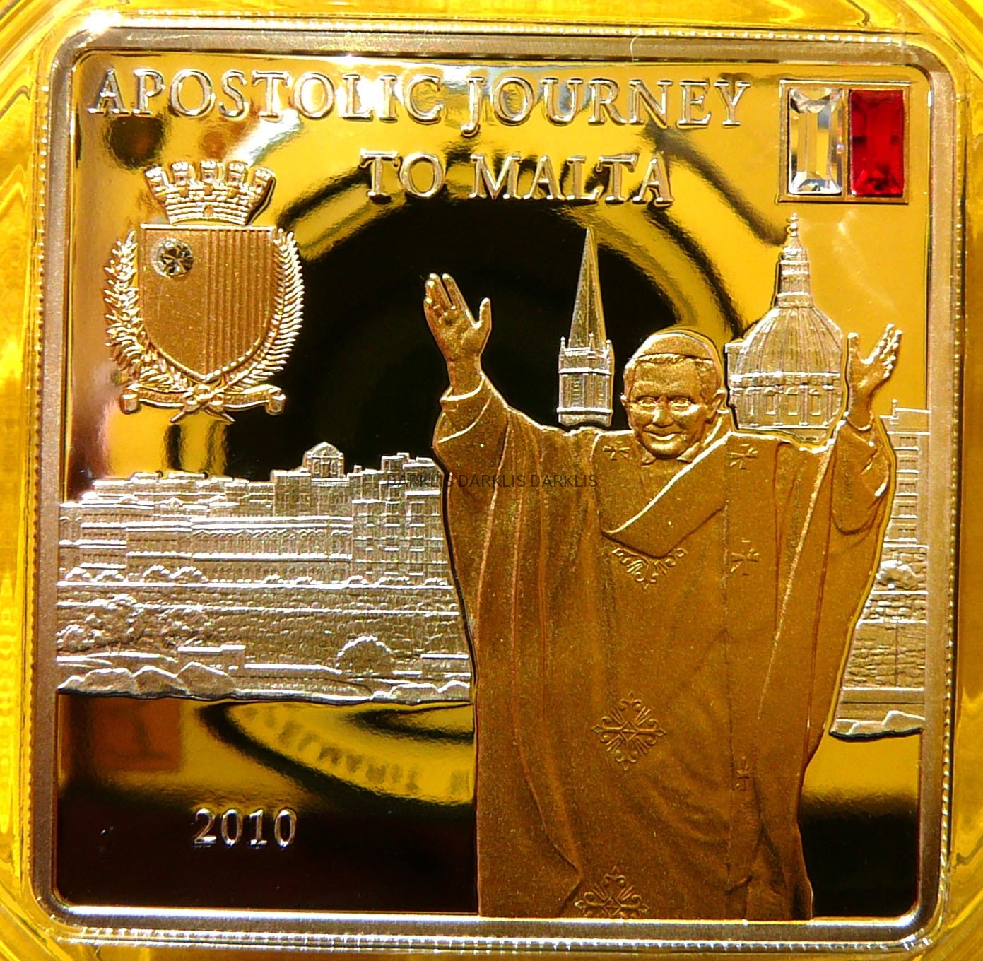 5$ COOK 2010 PAPIEŻ BENEDYKT XVI MALTA SWAROVSKI