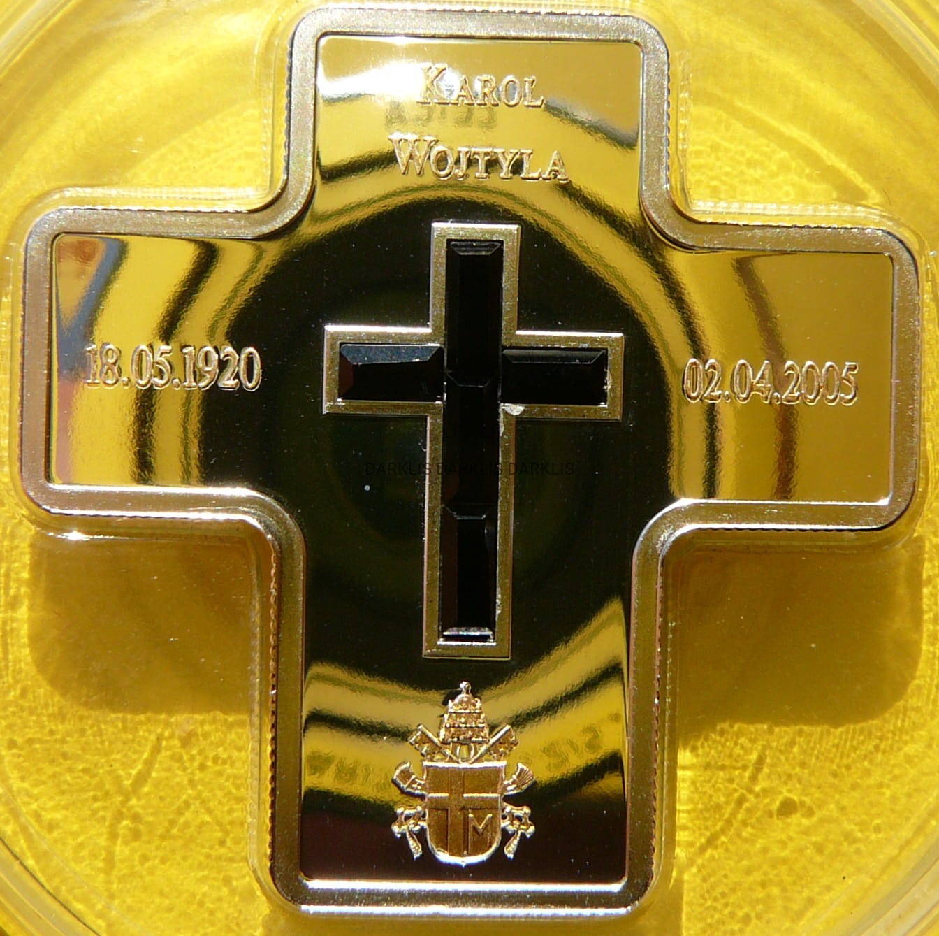 10$ LIBERIA 2005 DZIEŃ ŚMIERCI JANA PAWŁA II SWAROVSKI