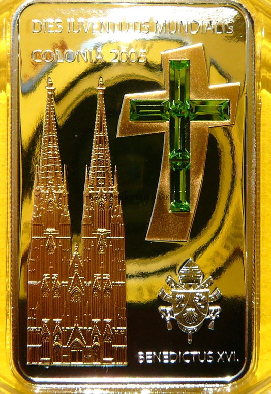 10$ LIBERIA 2005 BENEDYKT XVI KATEDRA w KOLONII SWAROVSKI