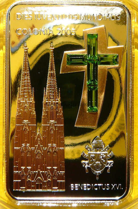 10$ LIBERIA 2005 BENEDYKT XVI KATEDRA w KOLONII SWAROVSKI