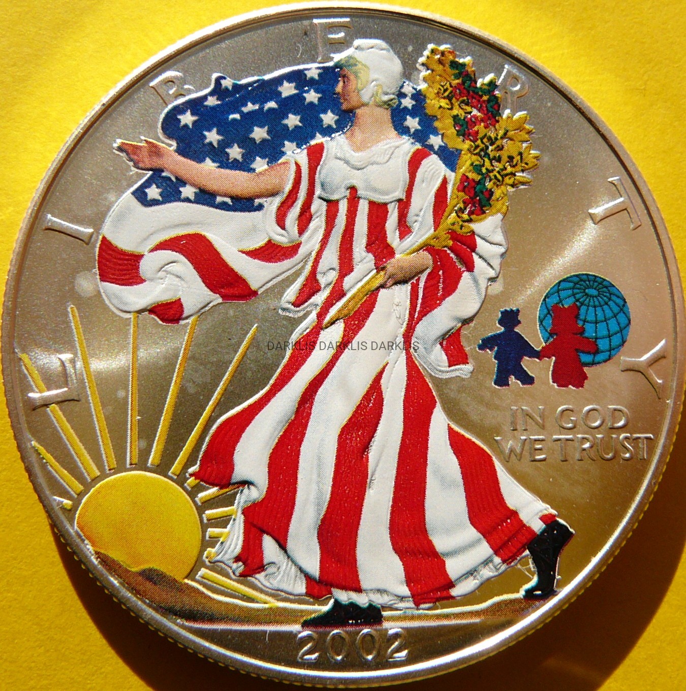 1$ USA 2002 BOGINI LIBERTY ŚWIATOWY DZIEŃ DZIECKA KOLOR