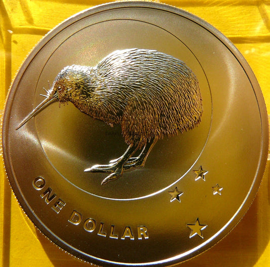 1$ NOWA ZELANDIA 2010 PTAK KIWI SREBRO 999 UNCJA