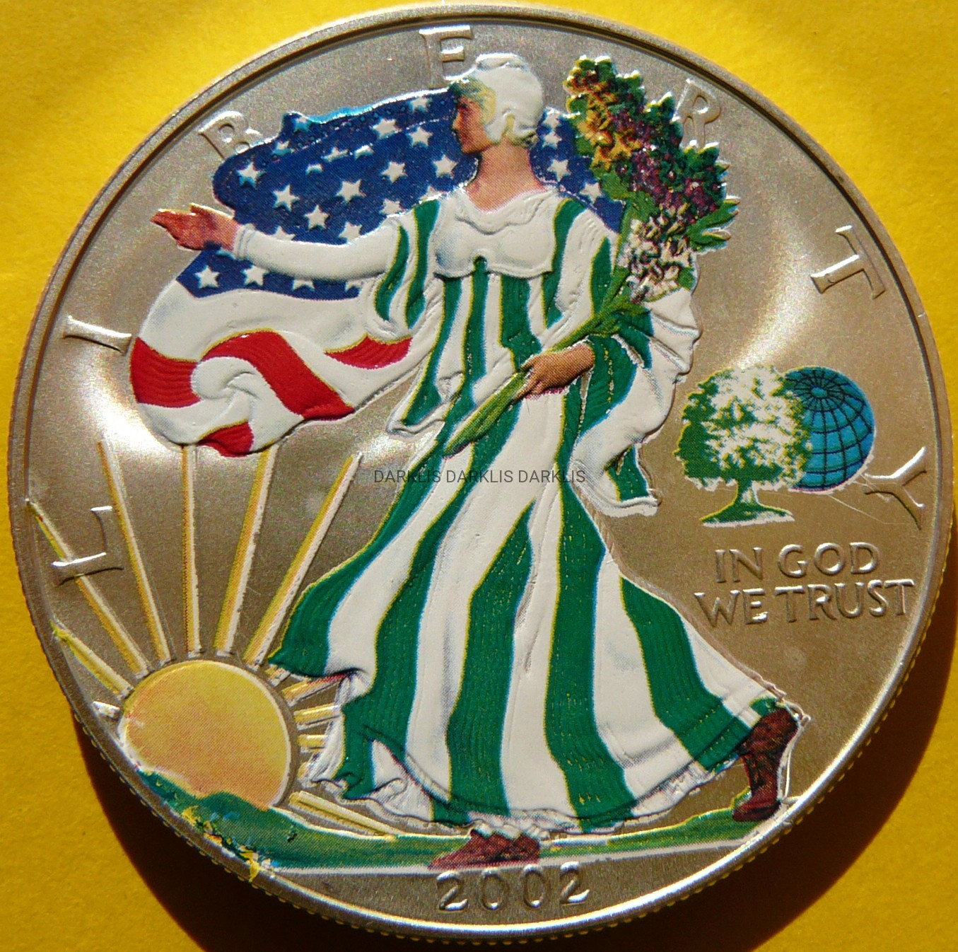 1$ USA 2002 BOGINI LIBERTY ŚWIATOWY DZIEŃ PRZYRODY KOLOR