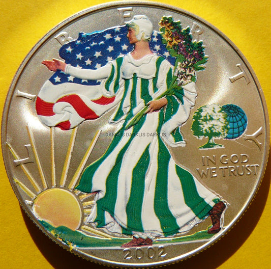 1$ USA 2002 BOGINI LIBERTY ŚWIATOWY DZIEŃ PRZYRODY KOLOR