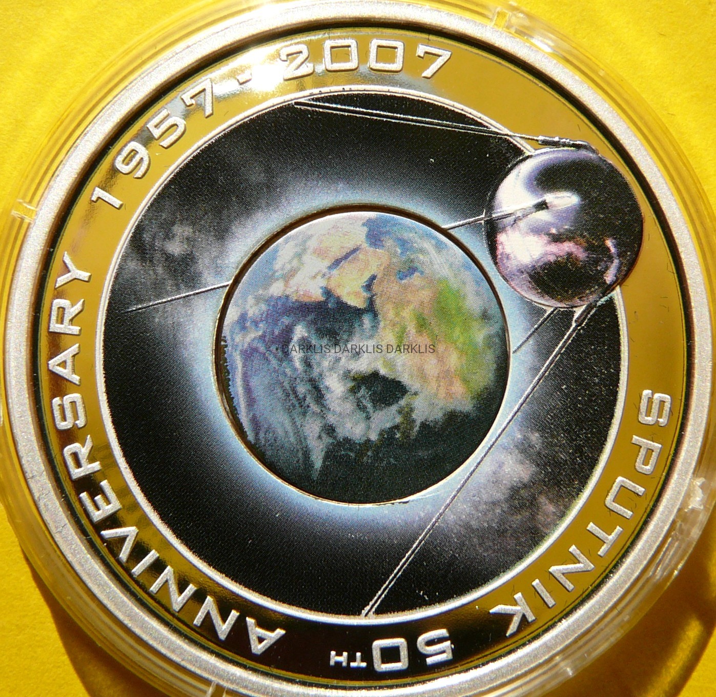 1$ COOK 2007 SPUTNIK SZTUCZNY SATELITA ZIEMI KOLOR