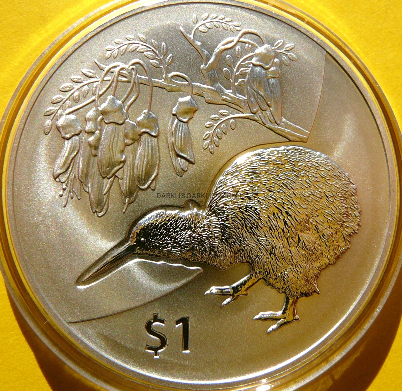 1$ NOWA ZELANDIA 2012 PTAK KIWI SREBRO 999 UNCJA