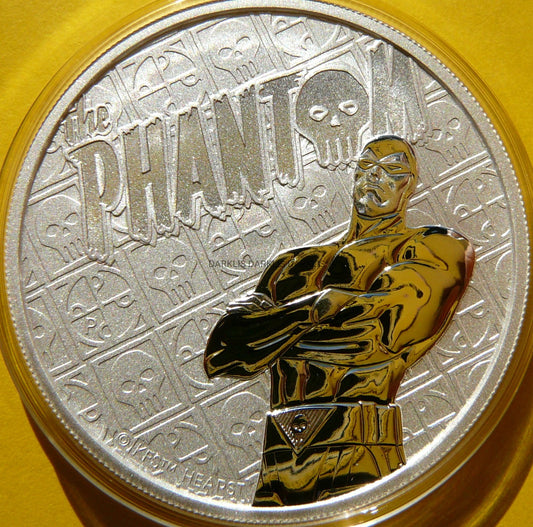 1$ TUVALU 2022 THE PHANTOM UPIÓR POSTAĆ KOMIKS Ag Oz