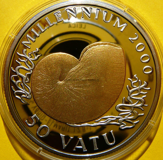 50 VATU VANUATU 1998 MILENIUM ZŁOTA MUSZLA RZADKA