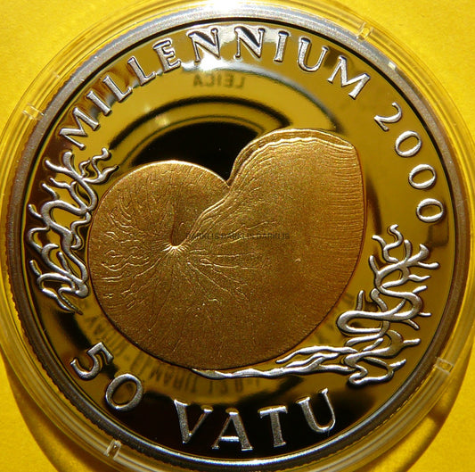 50 VATU VANUATU 1998 MILENIUM ZŁOTA MUSZLA RZADKA