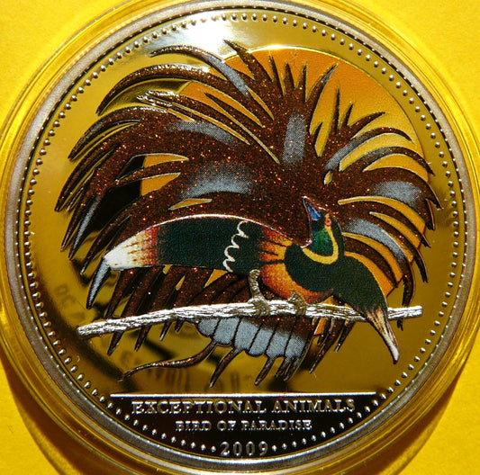 5$ PALAU 2009 RAJSKI PTAK WYJĄTKOWE ZWIERZĘTA KOLOR