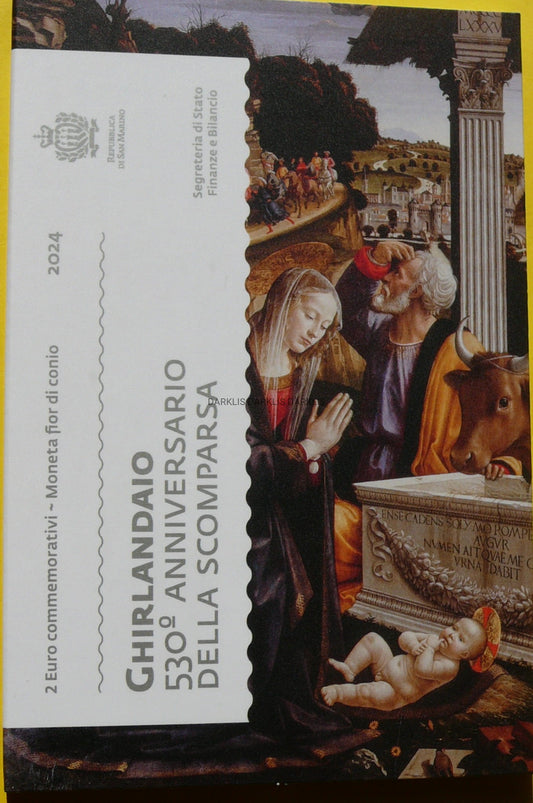 2 EURO SAN MARINO 2024 DOMENICO GHIRLANDAIO MENNICZA