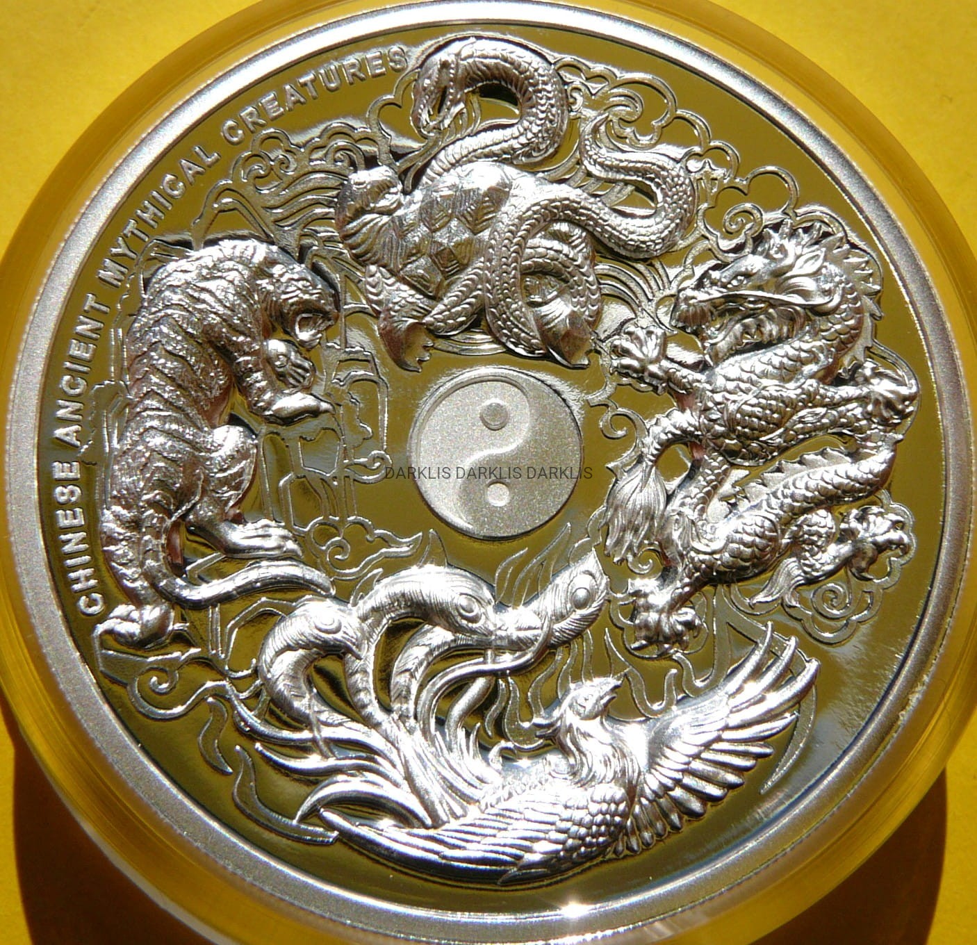 5$ TUVALU 2015 STAROŻYTNE MITYCZNE STWORZENIA HIGH RELIEF