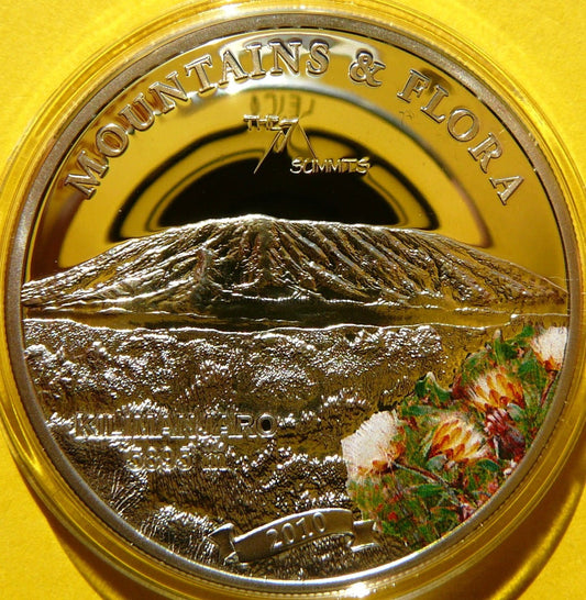 5$ PALAU 2010 SZCZYT KILIMANDŻARO TANZANIA GÓRY KWIATY