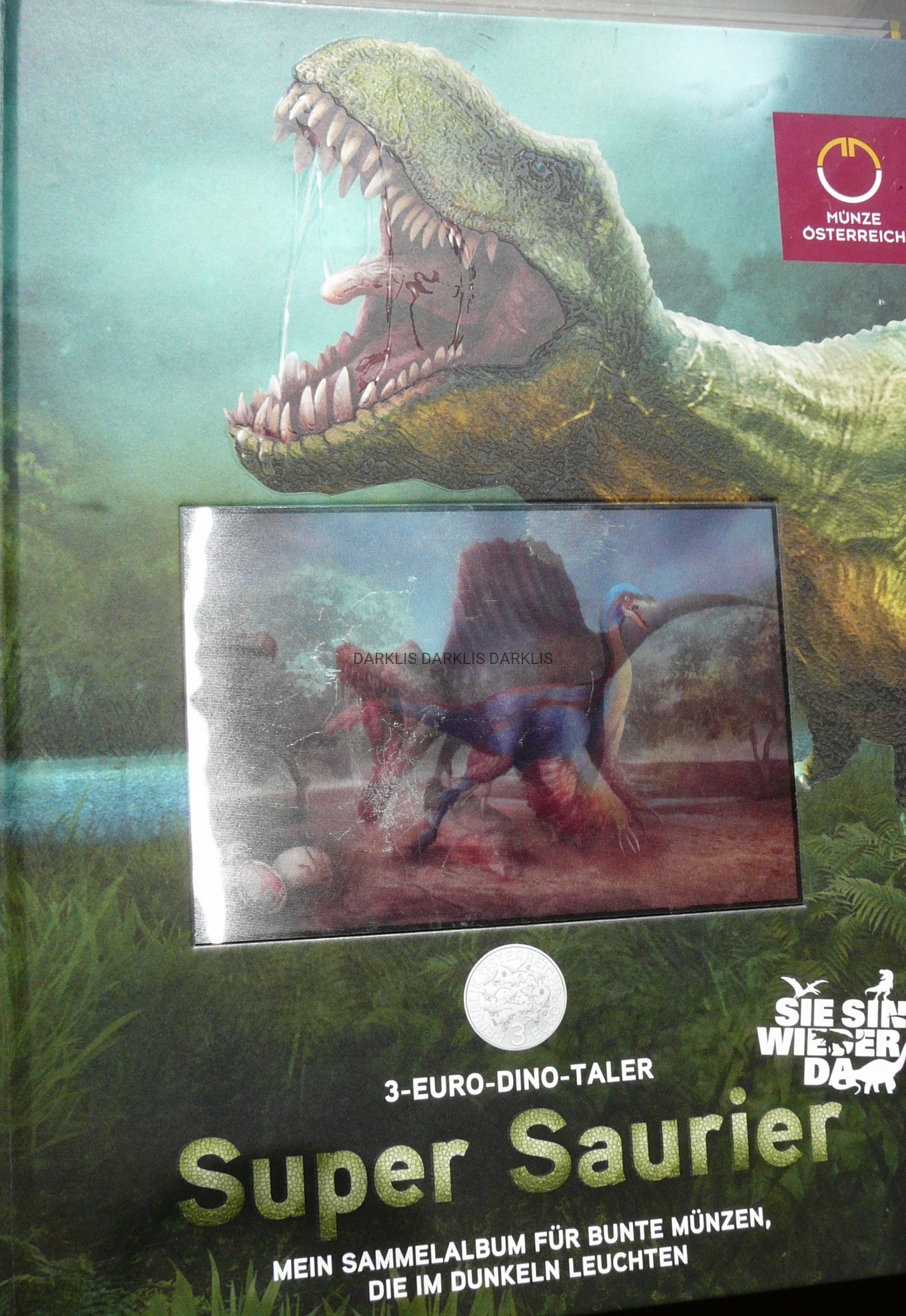 12 x 3 EURO AUSTRIA PREHISTORIA DINOZAURY RARYTAS KOLOR