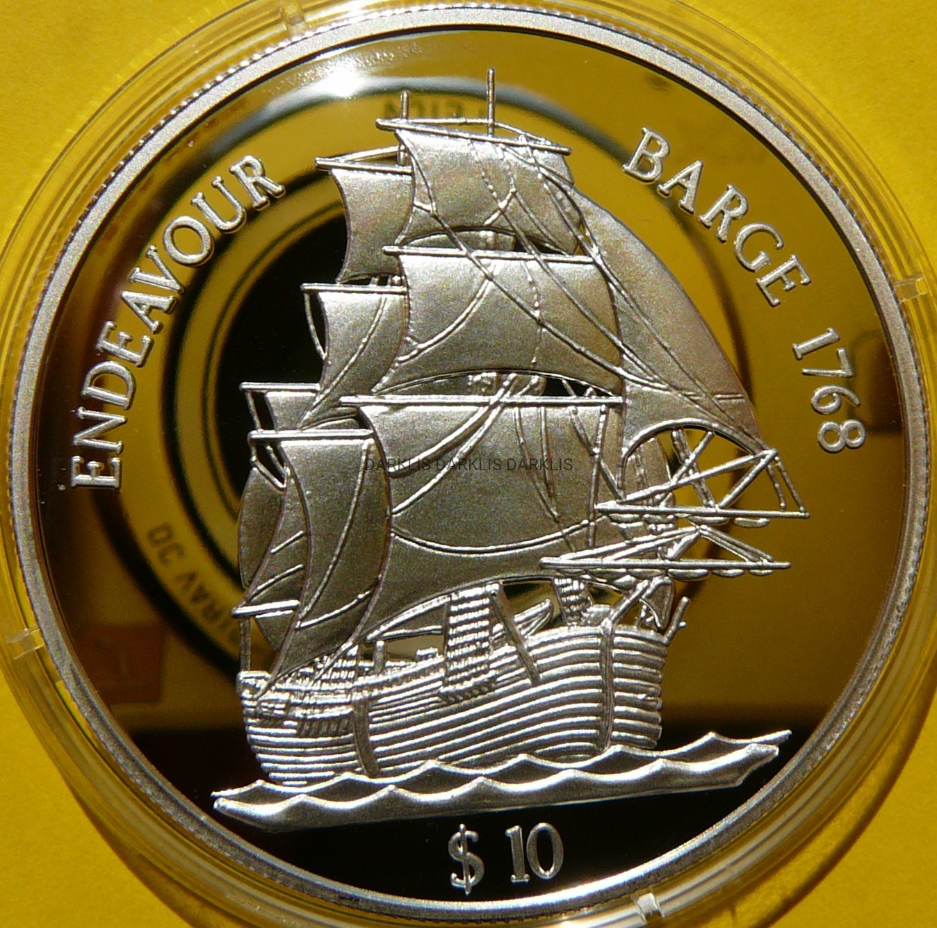 10$ FIJI 1998 ŻAGLOWIEC ENDEAVOUR SREBRO UNCJA