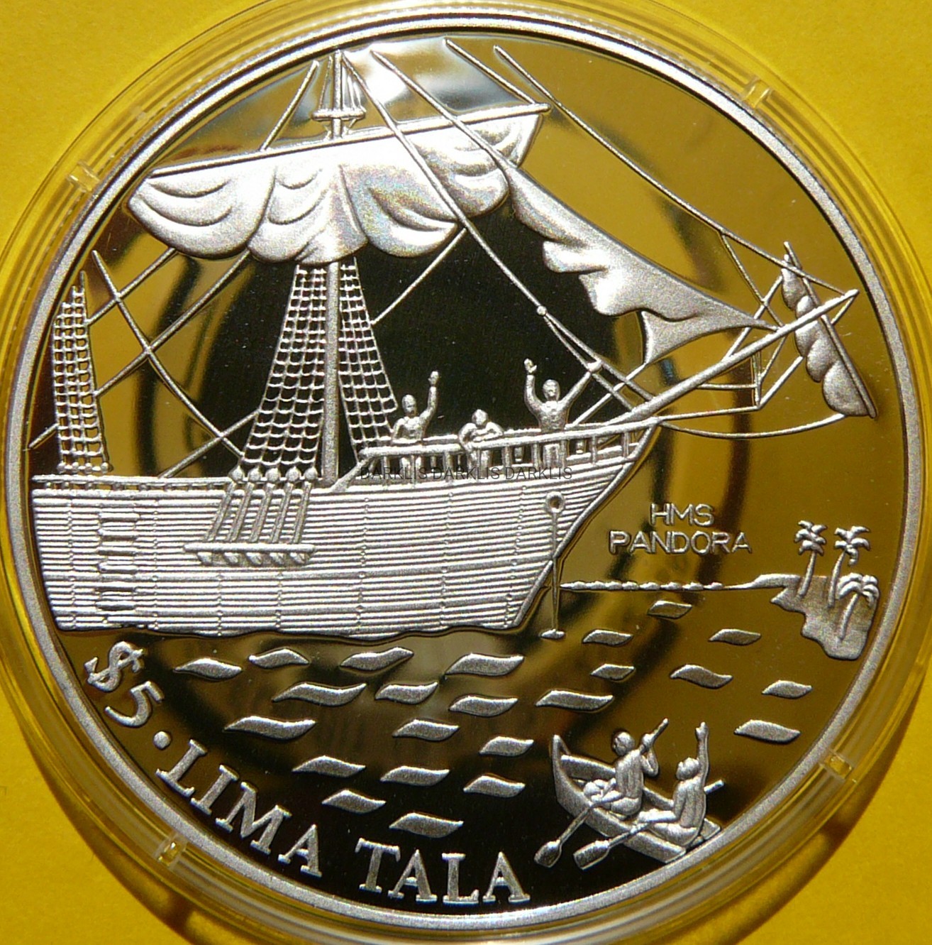 5 TALA TOKELAU 1993 ŻAGLOWIEC HMS PANDORA SREBRO UNCJA