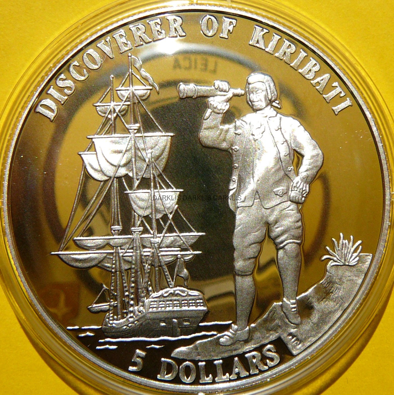 5$ KIRIBATI 1996 ŻAGLOWIEC ODKRYCIE KIRIBATI RZADKA