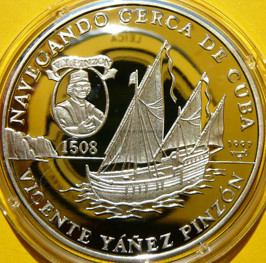 10 PESOS KUBA 1997 ŻAGLOWIEC VICENTE PINZON RZADKA
