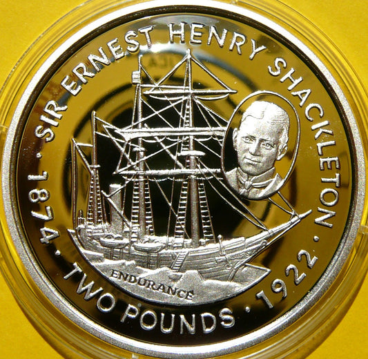 2 FUNTY FALKLANDY 1999 ŻAGLOWIEC SIR ERNEST SHACKLETON