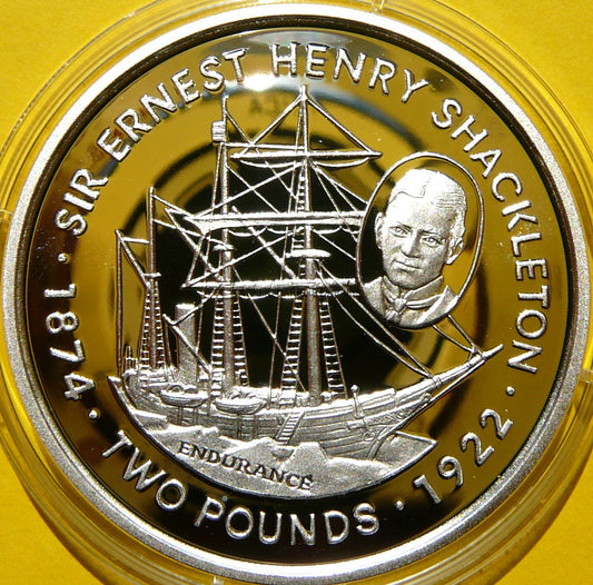2 FUNTY FALKLANDY 1999 ŻAGLOWIEC SIR ERNEST SHACKLETON