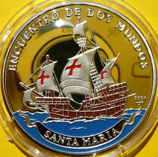 10 PESOS KUBA 2001 ŻAGLOWIEC SANTA MARIA RZADKA!!!