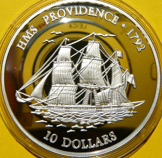 10$ FIJI 2001 ŻAGLOWIEC HMS PROVIDENCE 1792 RZADKA