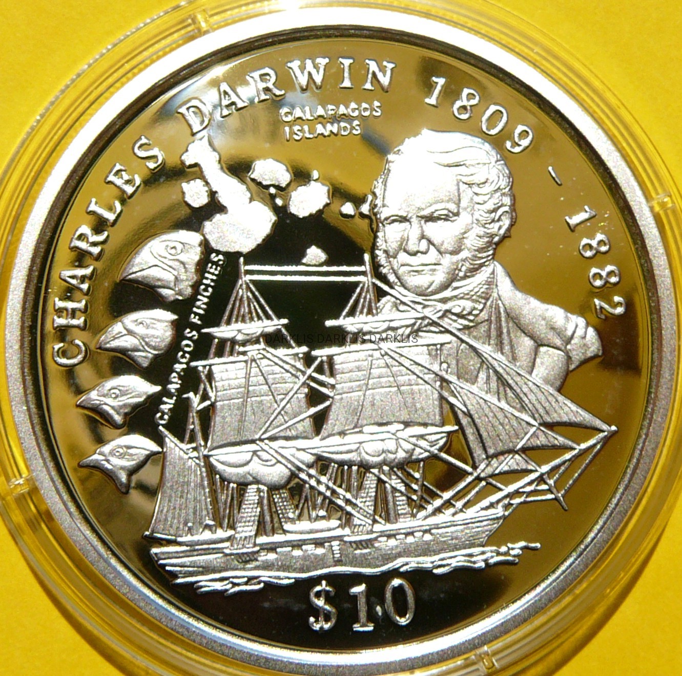 10$ SIERRA LEONE 1999 ŻAGLOWIEC WYPRAWA KAROLA DARWINA