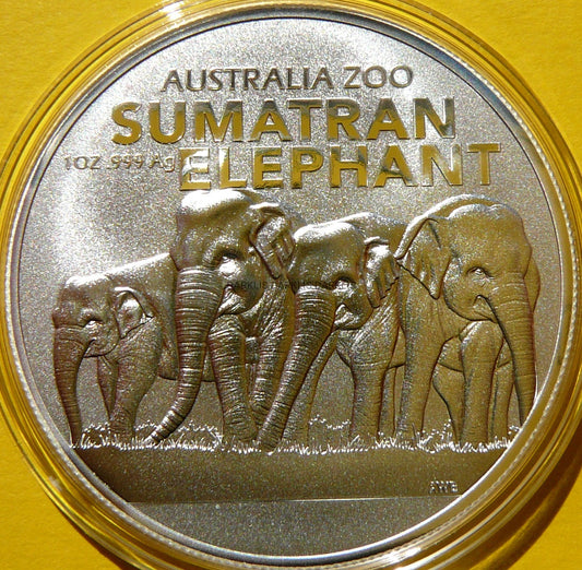 1$ AUSTRALIA 2022 SŁOŃ SUMATRZAŃSKI ZOO AUSTRALIA Ag Oz