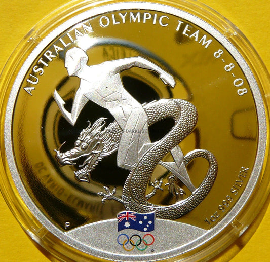 1$ AUSTRALIA 2008 BIEG SMOK OLIMPIADA PEKIN KOLOR