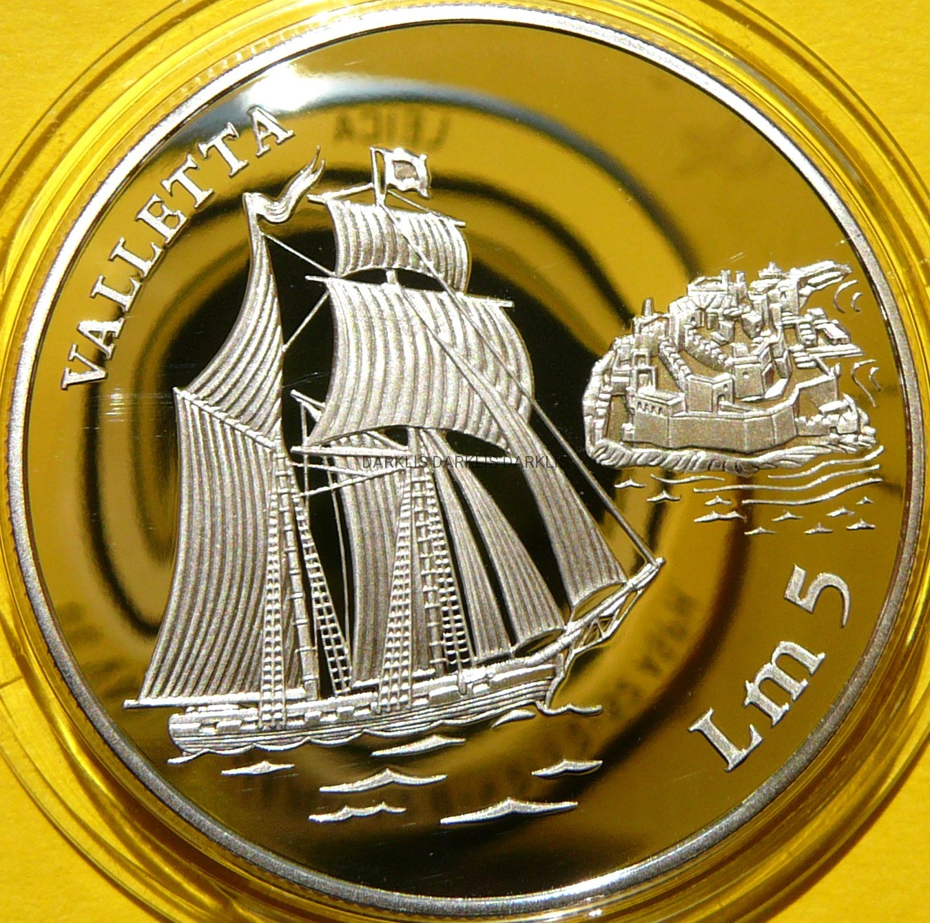 5 LIRÓW MALTA 1994 ŻAGLOWIEC VALLETTA RZADKA