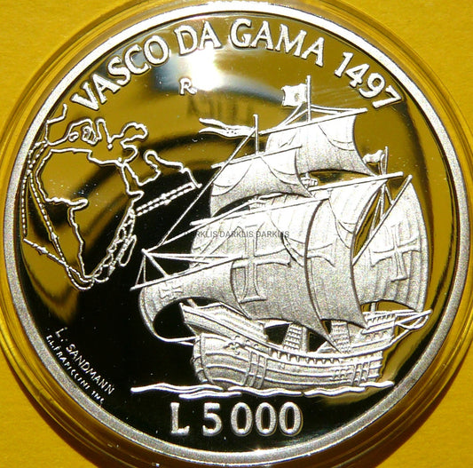 5000 LIR SAN MARINO 1997 ŻAGLOWIEC VASCO DA GAMMA