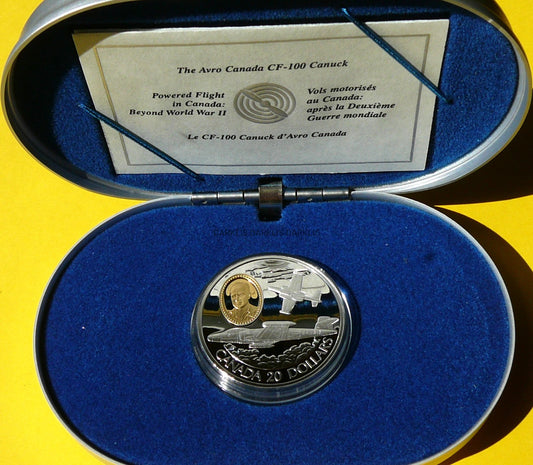 20$ KANADA 1996 SAMOLOT AVRO CF-100 CANUCK LOTNICTWO