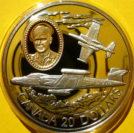 20$ KANADA 1996 SAMOLOT AVRO CF-100 CANUCK LOTNICTWO